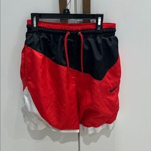 Nike Red and Black Mesh Shorts